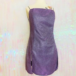 Mini disco ball glitter bodycon dresd NWOT
